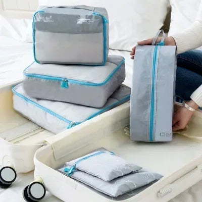 cubes de rangement Smarttrip gris pour valise, accessoires d’organisation vêtements voyage