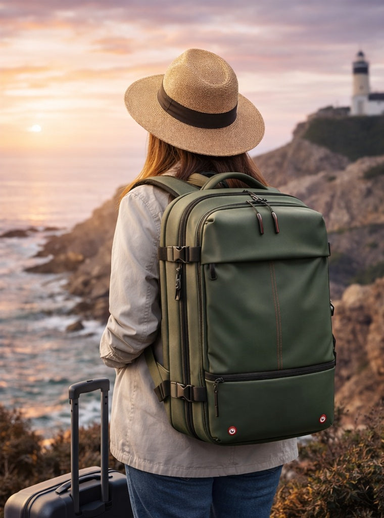 Sac a dos compression sous vide AirVault rangementchic ideal pour voyage cabine avion