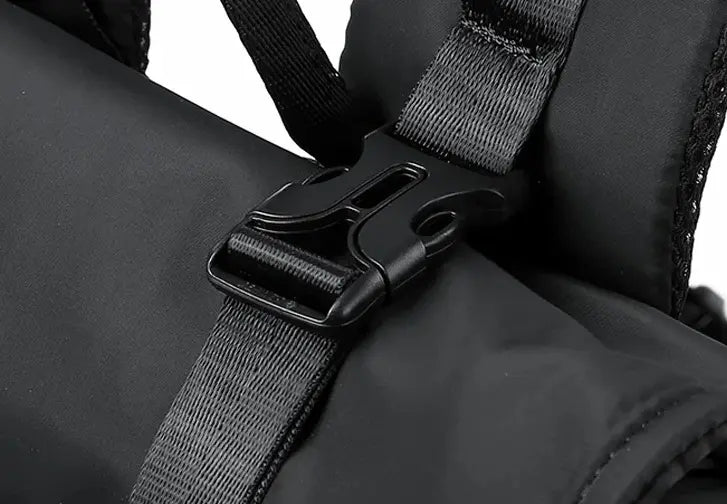 sac a dos roll top urbain avec poches zippees et velcro pour voyage et commute