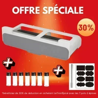 LeTiroirĂpicĂ© tiroir Ă Ă©pices cuisine moderne, offre spĂ©ciale, rangement pots Ă©pices