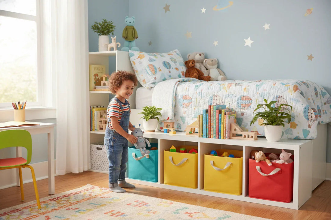 Comment faire ranger sa chambre à un enfant, idées de rangement chic