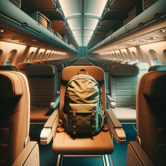 Un sac a dos cabine avion