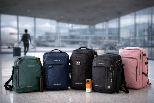 comparatif visuel de sacs a dos compression sous vide en aeroport pour voyage cabine avec systemes de compression et accessoires