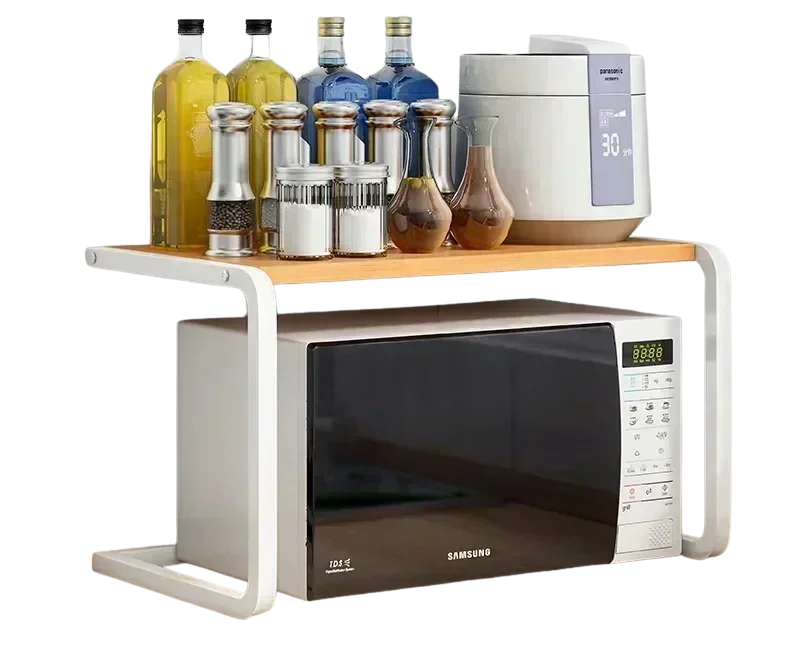 etagere micro onde chic étagère micro onde robuste acier  étagère micro onde design moderne étagère micro onde avec rangement intégré étagère micro onde sur mesure étagère pour four posé sur le plan de travail étagère de comptoir cuisine pratique étagère gain de place pour four à micro-ondes