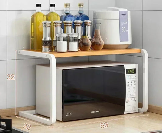 etagere micro onde chic étagère micro onde robuste acier  étagère micro onde design moderne étagère micro onde avec rangement intégré étagère micro onde sur mesure étagère pour four posé sur le plan de travail étagère de comptoir cuisine pratique étagère gain de place pour four à micro-ondes