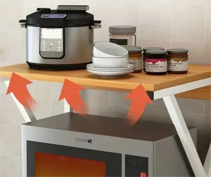 etagere micro onde chic étagère micro onde robuste acier  étagère micro onde design moderne étagère micro onde avec rangement intégré étagère micro onde sur mesure étagère pour four posé sur le plan de travail étagère de comptoir cuisine pratique étagère gain de place pour four à micro-ondes