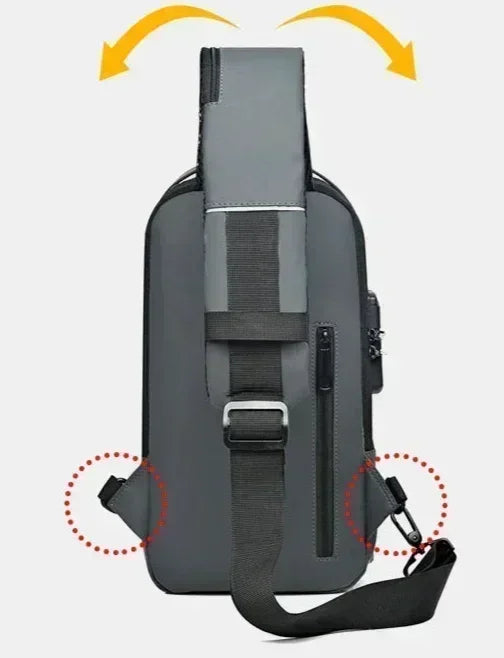 Sac de Poitrine Anti-vol VaultPack™ | Code Secret + Port USB | Homme & Femme. Idéal pour le voyage et la ville. Livraison gratuite ! Achetez-le en confiance.