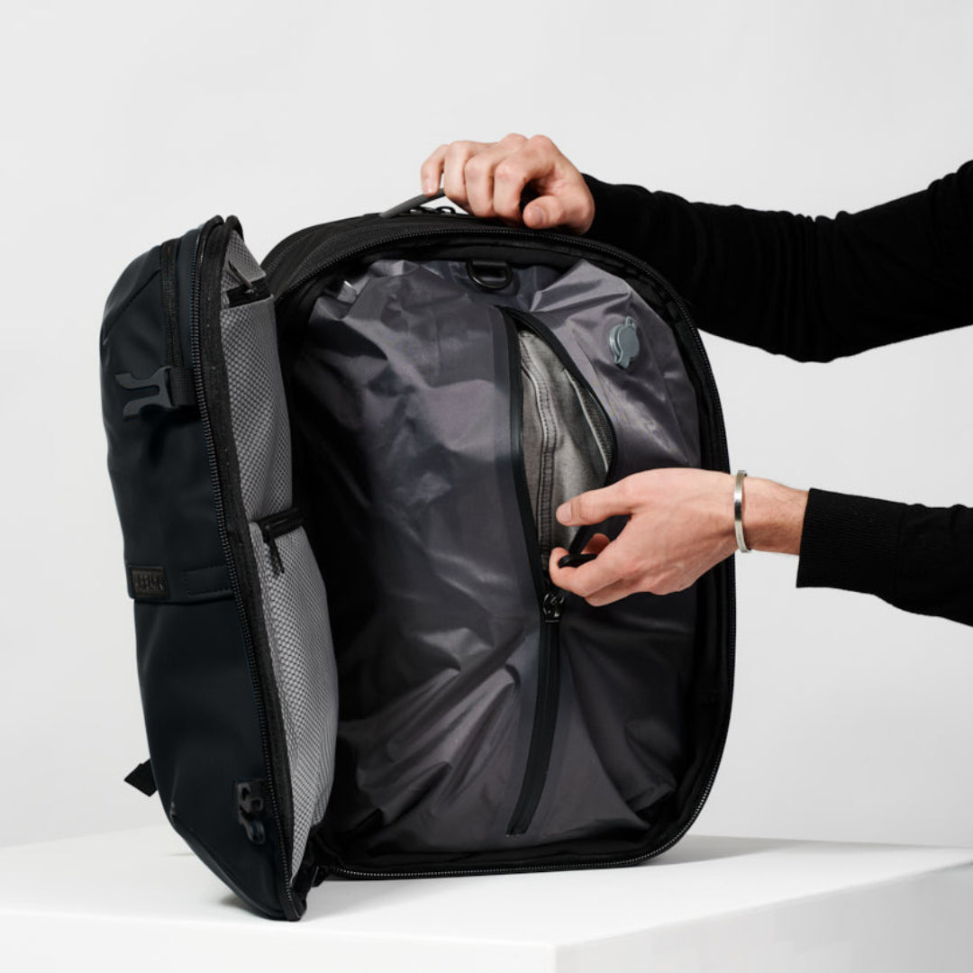 Sac a dos compression sous vide | Évasion Slim™ - Rangement Chic
