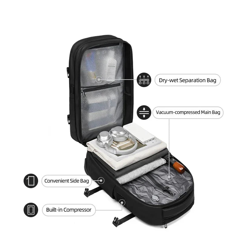 Sac voyage compression sous vide  VacuRoll RangementChic elegant pratique