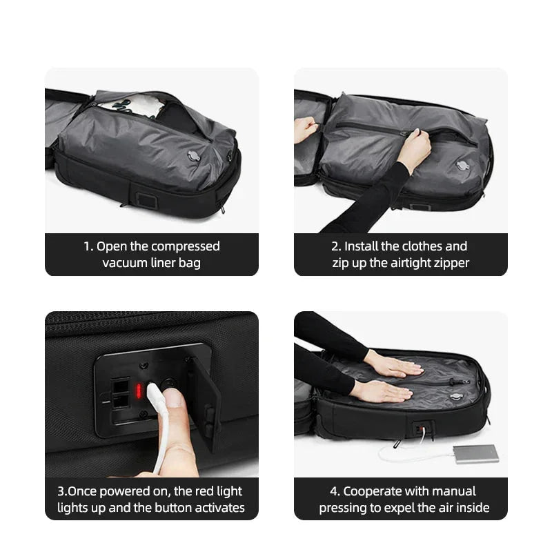 Sac voyage compression sous vide  VacuRoll RangementChic elegant pratique