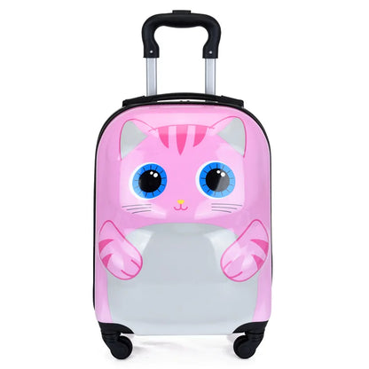 valise enfant 18 pouces a roulettes en abs coque rigide bagage enfant cabine theme animal 3d mignon pour voyage enfant vacances etudiant