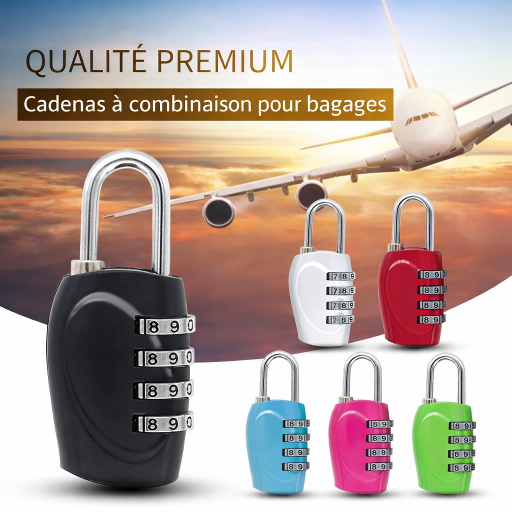 cadenas tsa faite pour securiser vos voyages en plusieurs couleurs