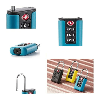 Detail des molettes a combinaison 3 chiffres sur un cadenas TSA pour valise