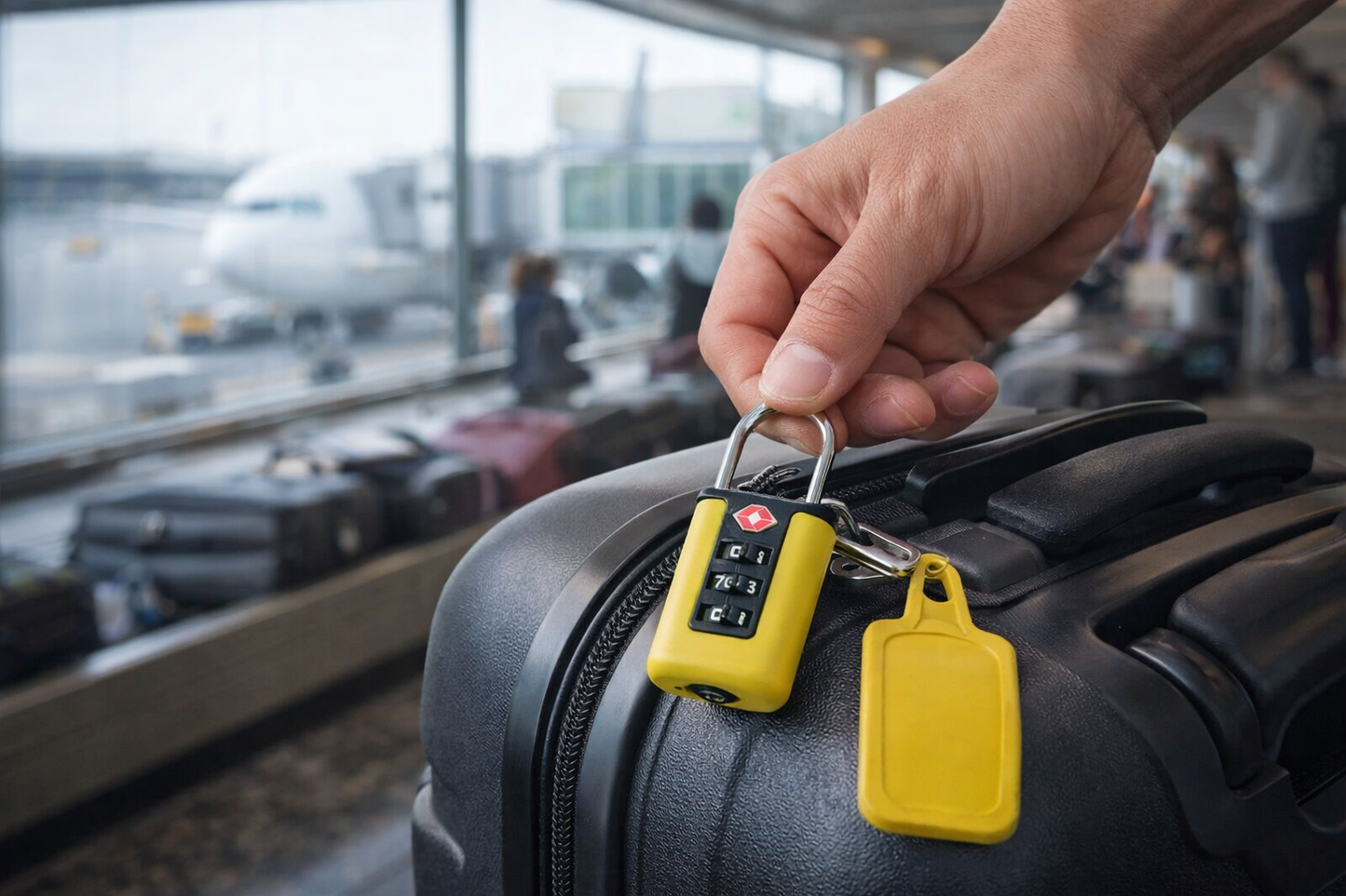 Cadenas TSA accroche a un sac a dos pour proteger les affaires en voyage