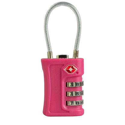 Cadenas TSA pour valise disponible en rose rouge