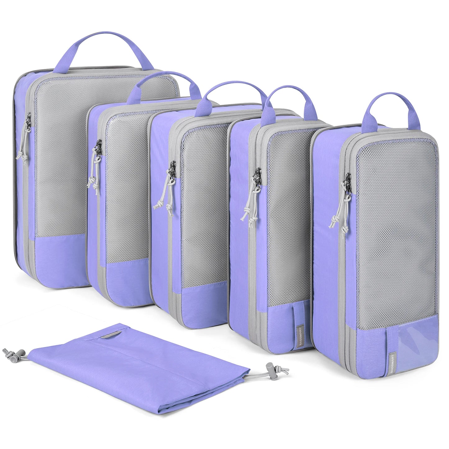 Organisateur de valise cabine compressible avec set de rangement voyage, gain de place par compression pour vêtements et accessoires