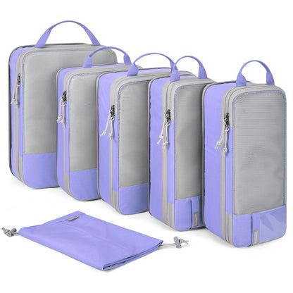 Organisateur de valise cabine compressible avec set de rangement voyage, gain de place par compression pour vêtements et accessoires