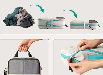 Organisateur de valise compressible haut de gamme pack de 6 cubes d’emballage à compression pour voyage organisé et gain de place optimal