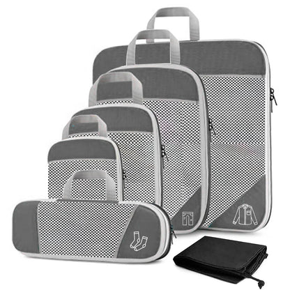 Organisateur de voyage valise TravelPack™, cubes de rangement compressibles pour vêtements, chaussures et accessoires, idéal voyage et rangement maison.