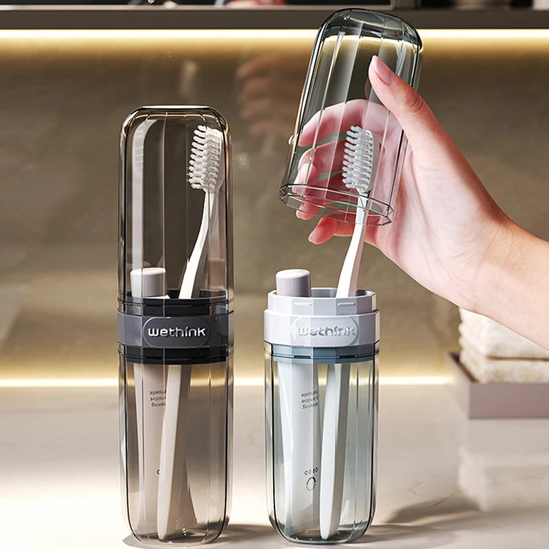 etui brosse a dent portable pour voyage avec rangement hygienique et format valise cabine
ouverture