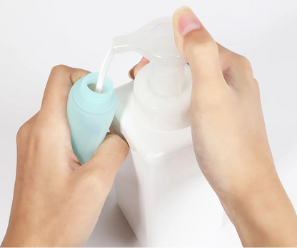 Flacon voyage Rangement Chic rechargeable anti-fuite compatible avion, idéal pour shampoing, lotion, crème, toner et spray, format compact et léger en LDPE pour trousse de toilette, bagage cabine, vacances et déplacements.