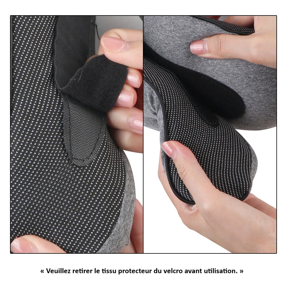 Oreiller de voyage en mousse à mémoire forme TravelNest™ – oreiller portable U escargot pour soutien complet du cou lors de pauses midi et voyages en avion, train ou voiture