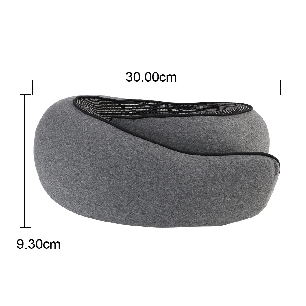 Oreiller de voyage en mousse à mémoire forme TravelNest™ – oreiller portable U escargot pour soutien complet du cou lors de pauses midi et voyages en avion, train ou voiture