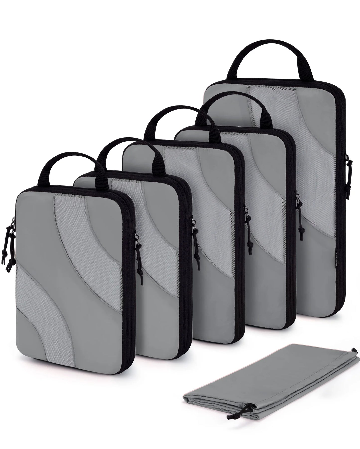 Organisateur de valise compressible avec cubes de rangement pour vêtements, gain de place jusqu’à 60 %, idéal voyage cabine et long séjour