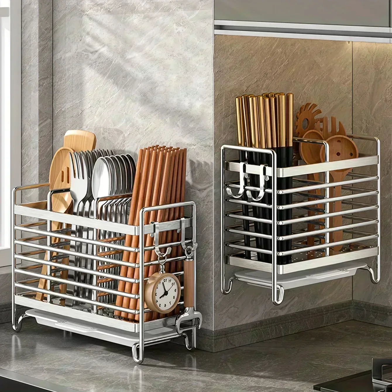 porte-ustensiles de cuisine mural sans perçage, support d’ustensiles de cuisine en acier inoxydable, porte-couverts mural design moderne, organisateur d’ustensiles de cuisine gain de place, porte-ustensiles de cuisine pour petits espaces, support mural de cuisine inox avec crochets, porte-ustensiles mural élégant effet inox, rangement mural pour ustensiles de cuisine compact, support cuisine sans vis ni colle inox, porte-ustensiles cuisine adhésif sans perçage, porte-ustensiles cuisine suspendu design, orga