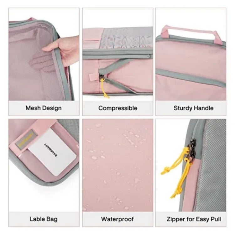 Organisateur de valise cabine à compression CabinFlex Pro™, sac de rangement de voyage gain de place compressible pour vêtements, sous-vêtements et chaussures, compatible bagage cabine avion, idéal pour optimiser l’espace dans une valise de voyage homme ou femme.