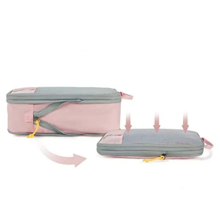 Organisateur de valise cabine à compression CabinFlex Pro™, sac de rangement de voyage gain de place compressible pour vêtements, sous-vêtements et chaussures, compatible bagage cabine avion, idéal pour optimiser l’espace dans une valise de voyage homme ou femme.