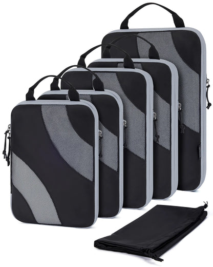 Cubes de compression pour valise et bagage, organisateur de voyage léger avec sac chaussures, rangement optimisé des vêtements