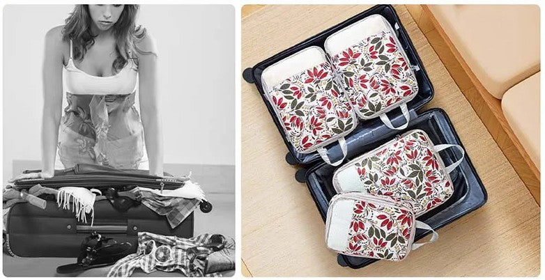 Organisateur de valise étanche premium avec sacs de rangement imperméables, set de 4 organisateurs de voyage résistants pour vêtements, chaussures et accessoires, optimisation de l’espace en valise cabine et soute