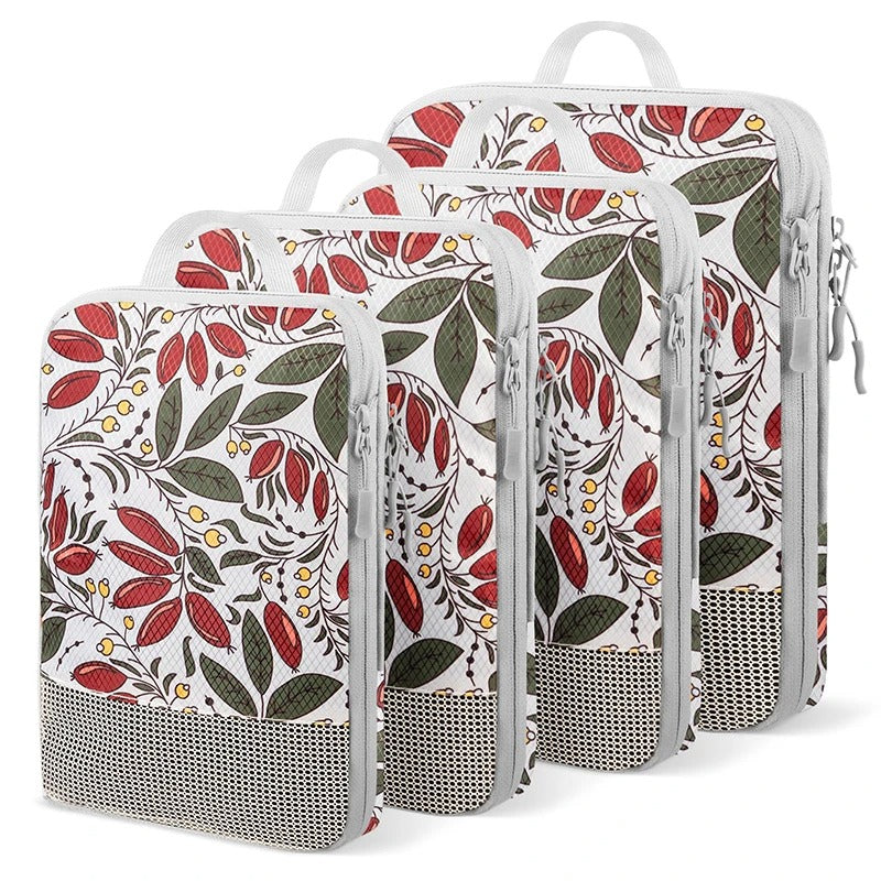 Organisateur de valise étanche premium avec sacs de rangement imperméables, set de 4 organisateurs de voyage résistants pour vêtements, chaussures et accessoires, optimisation de l’espace en valise cabine et soute