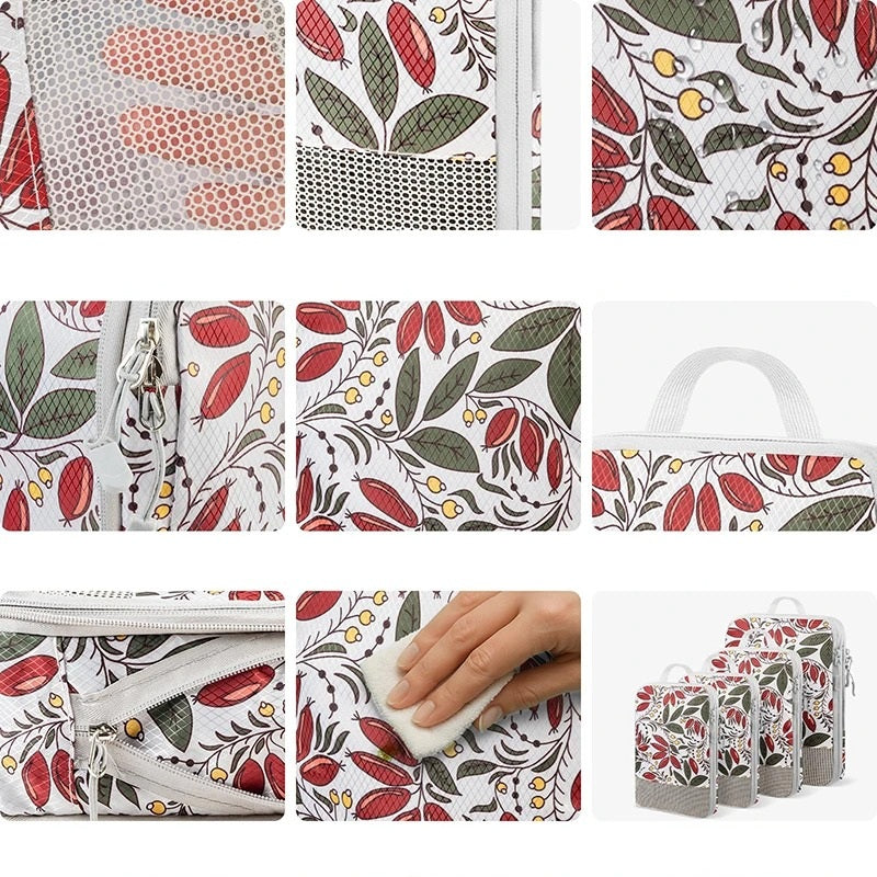 Organisateur de valise étanche premium avec sacs de rangement imperméables, set de 4 organisateurs de voyage résistants pour vêtements, chaussures et accessoires, optimisation de l’espace en valise cabine et soute