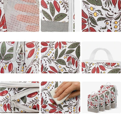 Organisateur de valise étanche premium avec sacs de rangement imperméables, set de 4 organisateurs de voyage résistants pour vêtements, chaussures et accessoires, optimisation de l’espace en valise cabine et soute