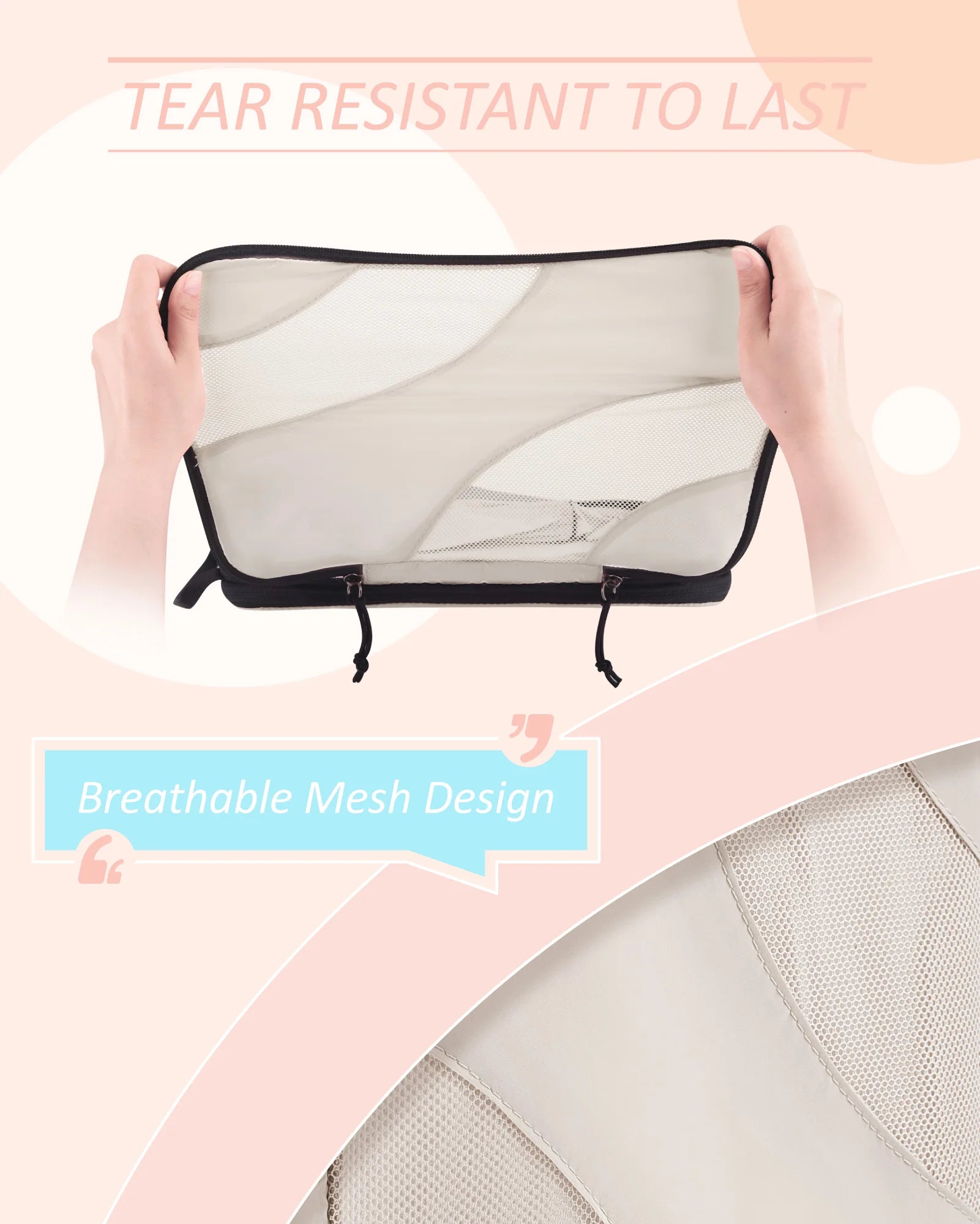 Cubes de compression pour valise et bagage, organisateur de voyage léger avec sac chaussures, rangement optimisé des vêtements