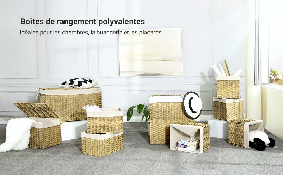 Panier à linge osier | EcoTress™ - Rangement Chic