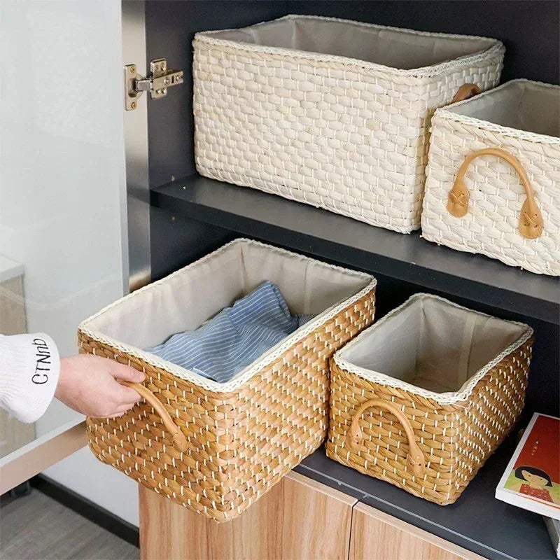 Panier rangement en osier | Organia™ - Rangement Chic