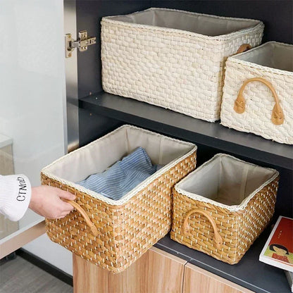 Panier rangement en osier | Organia™ - Rangement Chic