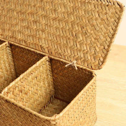 Panier en osier avec couvercle | OsierBox™ - Rangement Chic