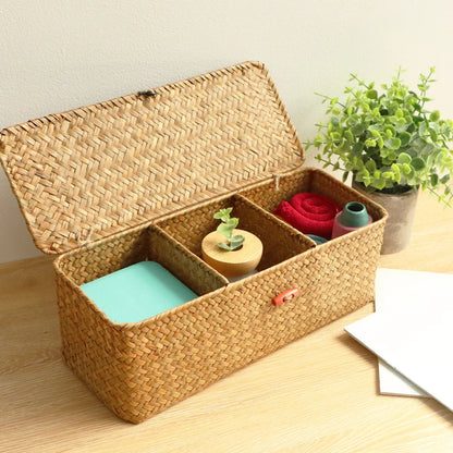 Panier en osier avec couvercle | OsierBox™ - Rangement Chic