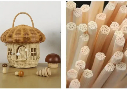 Panier en osier champignon | MushRoomia™ - Rangement Chic