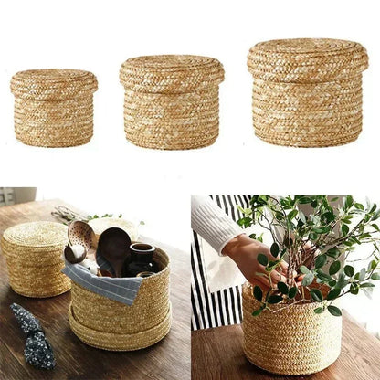 Panier en osier | NaturaNest™ - Rangement Chic Panier en osier avec couvercle panier en osier, panier osier rangement maison, corbeille vannerie naturelle, panier wicker pour plantes, solution rangement osier intérieur, panier en osier deco maison, corbeille osier durable, vannerie pour rangement, panier osier polyvalent, rangement en wicker naturel