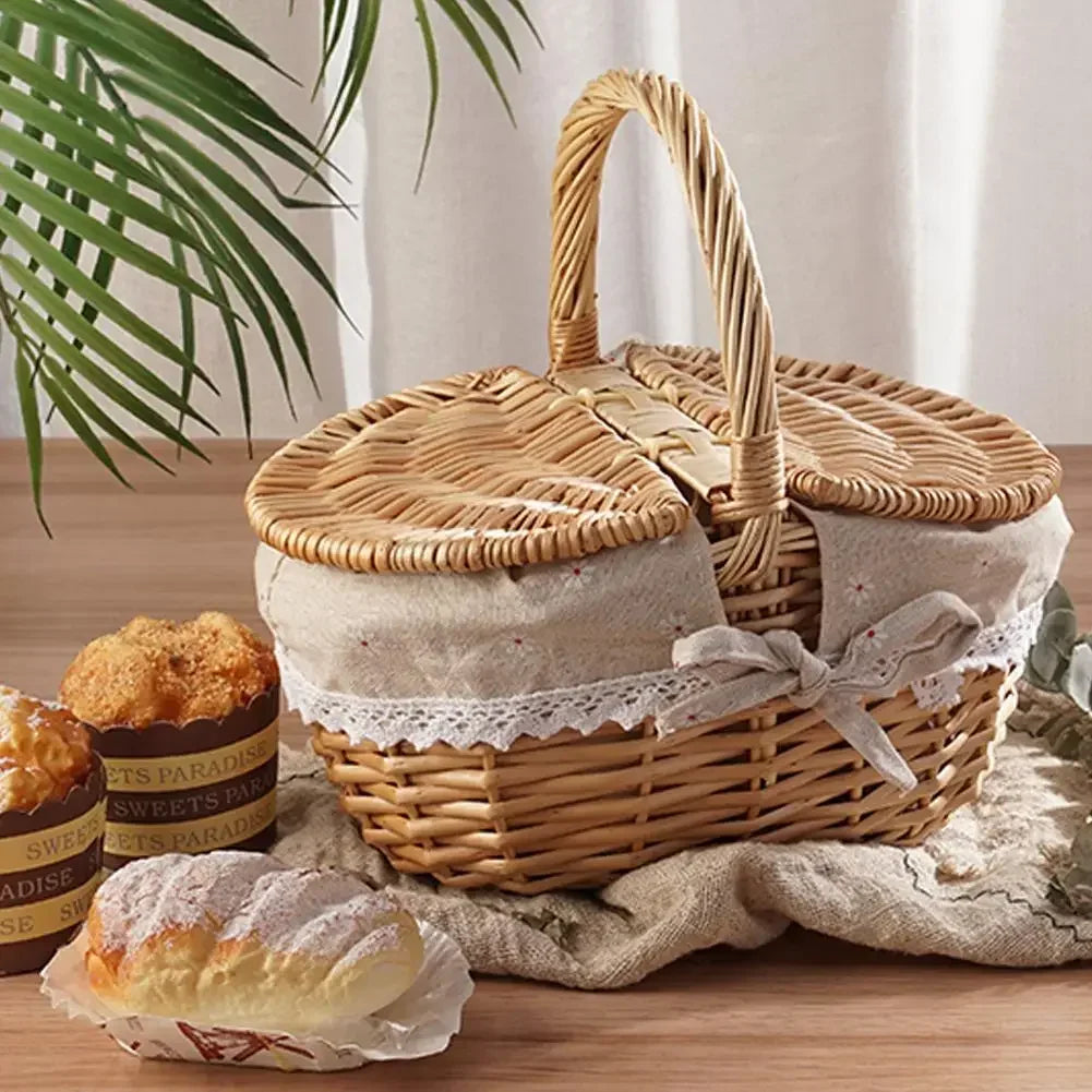 Panier osier pique nique | WillowHome™ - Rangement Chic