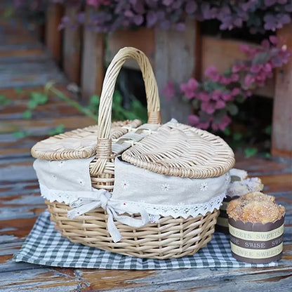 Panier osier pique nique | WillowHome™ - Rangement Chic