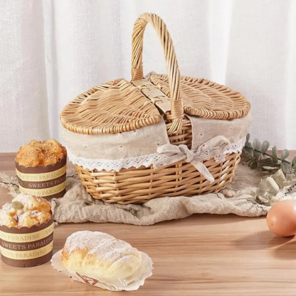 Panier osier pique nique | WillowHome™ - Rangement Chic