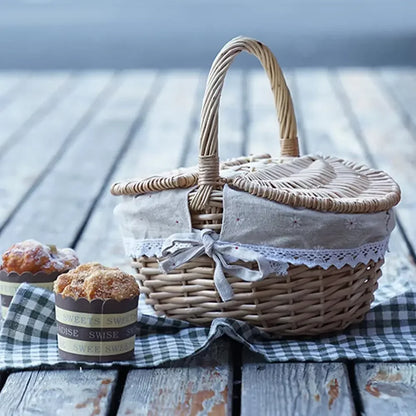 Panier osier pique nique | WillowHome™ - Rangement Chic