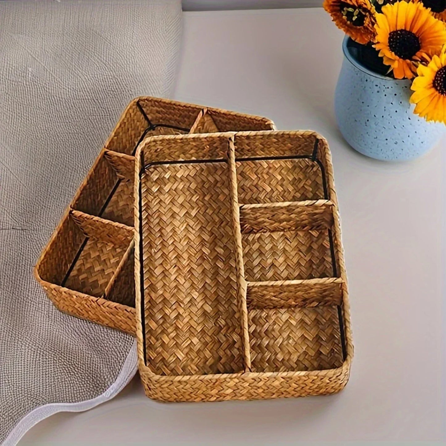 Paniers en osier pour rangement | QuadraBaskets™ - Rangement Chic