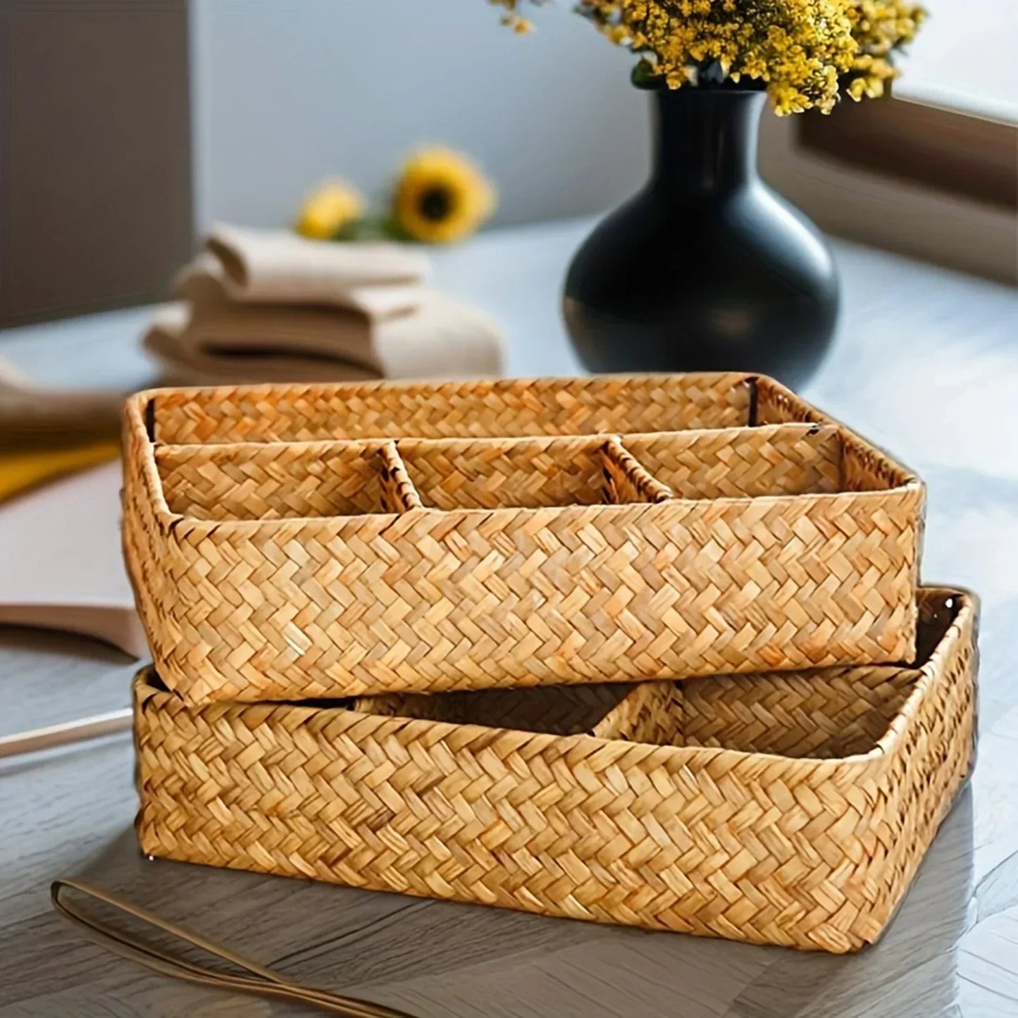 Paniers en osier pour rangement | QuadraBaskets™ - Rangement Chic